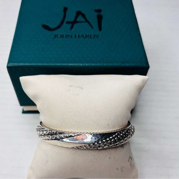 JAI John Hardy Master Artisan Sterling Silver 10mm Cuff