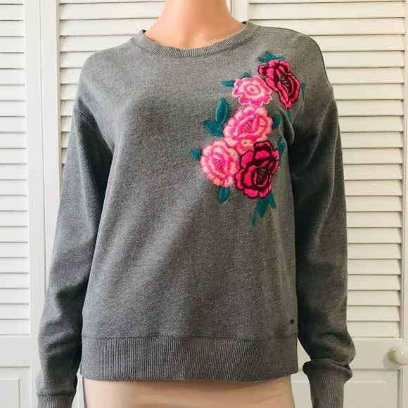 HOLLISTER Gray Scoop Neck Sweater Size S