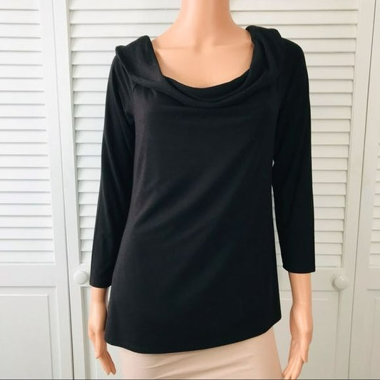 *NEW* WHITE HOUSE BLACK MARKET Black Foldover Top