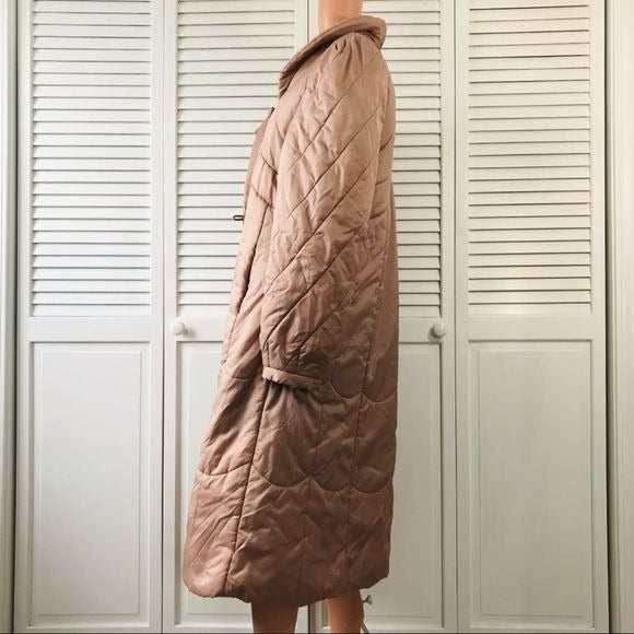 TAMARA Blush Pink Nylon Long Down Coat Size L