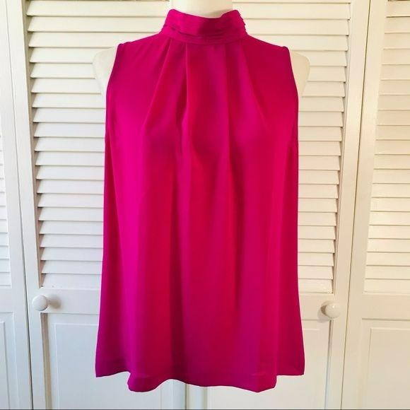 ADRIENNE VITTADINI Pink Chiffon Blouse Size M