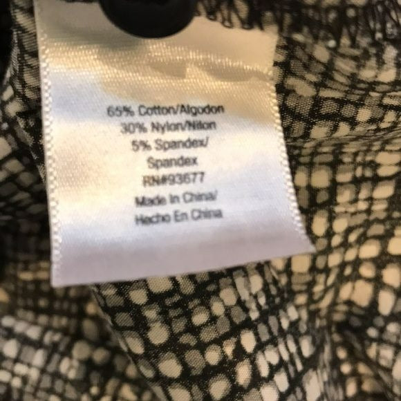 A.N.A. Geometric Pattern Button Down Shirt Size 14