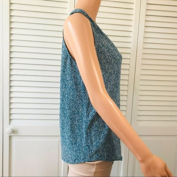 JOIE Blue White Fifi Mini Textural Dot Printed Silk Tank Top Size XS