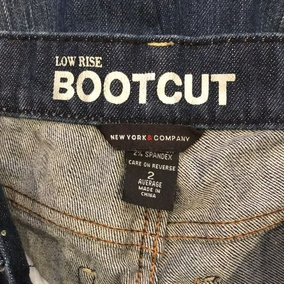 NEW YORK & COMPANY Blue Low Rise Bootcut Jeans