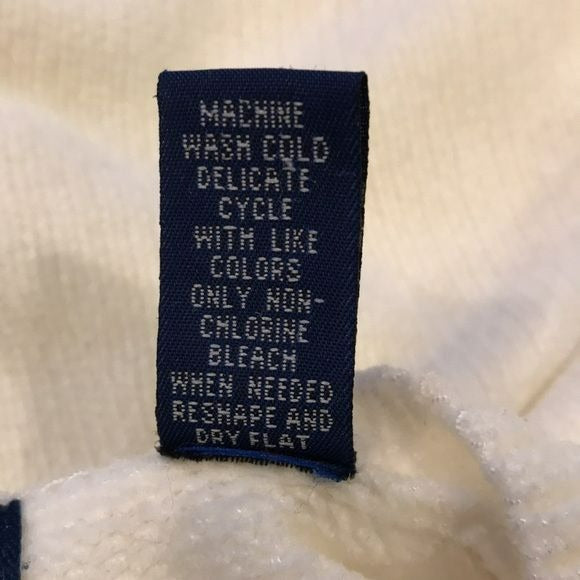 KAREN SCOTT Cream V-Neck Semi Sheer Sweater Size L