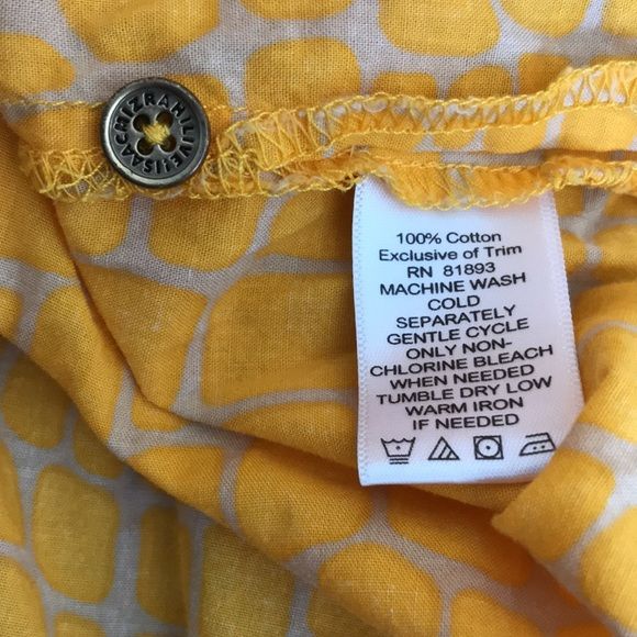 ISAAC MIZRAHI LIVE! Yellow Signature Animal Print Tunic Size M