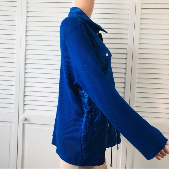 CHICO’S Royal Blue Lightweight Quilted Jacket Size XL