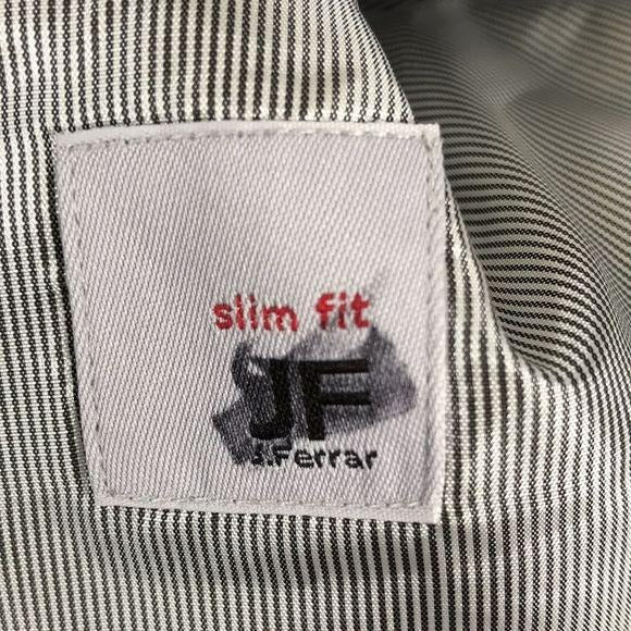 *NEW* J. FERRAR Gray Silver V-Neck Slim Fit Vest Size XS
