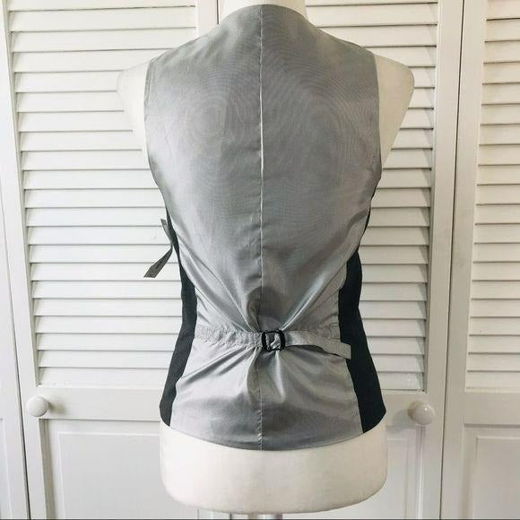 *NEW* J. FERRAR Gray Silver V-Neck Slim Fit Vest Size XS