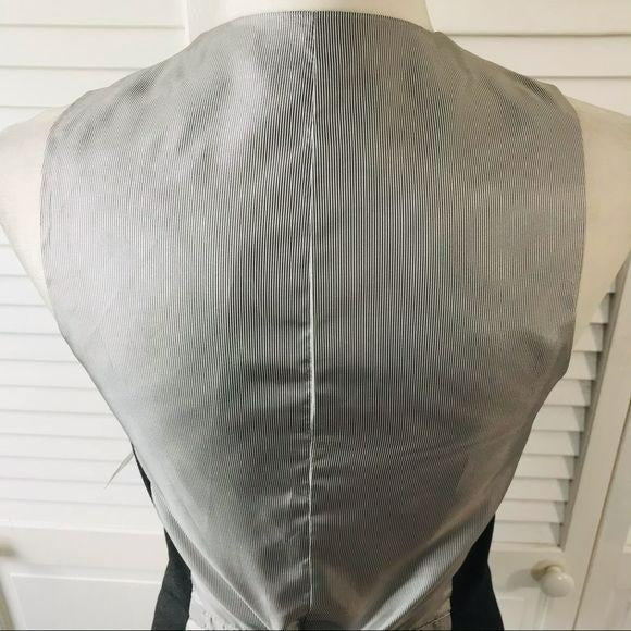 *NEW* J. FERRAR Gray Silver V-Neck Slim Fit Vest Size XS