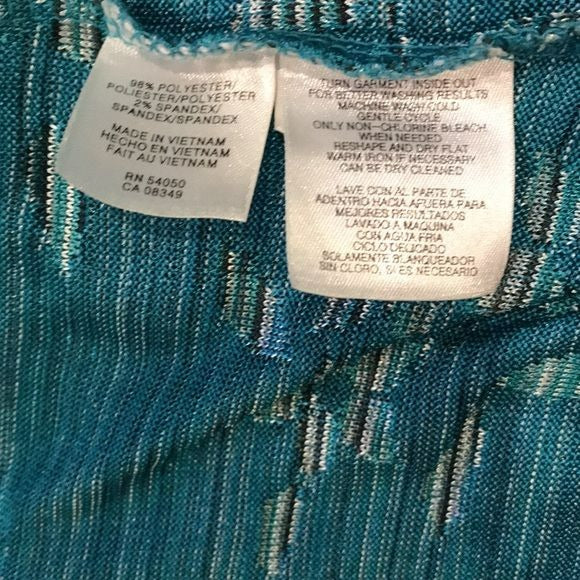 JONES NEW YORK Blue White Floral Button Down Short Sleeve Cardigan Size 2X