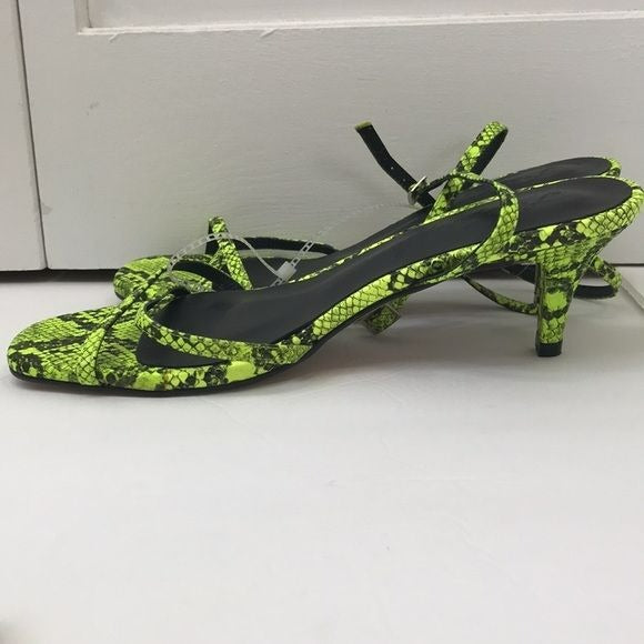 FREE PEOPLE Green Black Salina Strappy Heeled Sandals Size 36