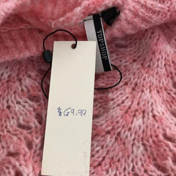 *NEW* TOPSHOP Pink Acrylic Blend Knit Sweater Size 2