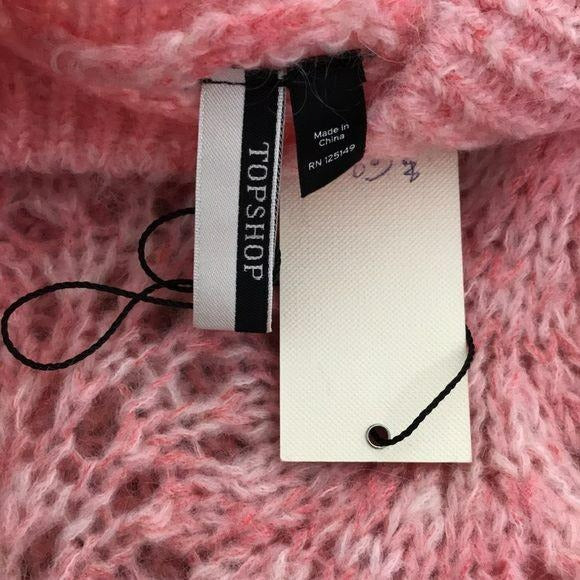 *NEW* TOPSHOP Pink Acrylic Blend Knit Sweater Size 2