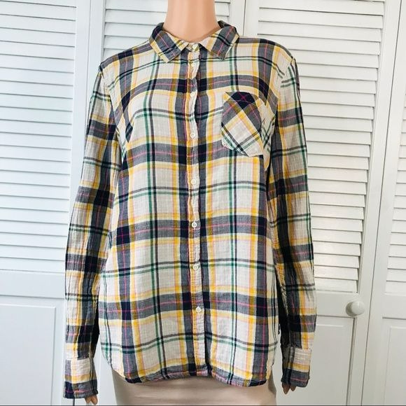 MERONA White Plaid Button Down Shirt