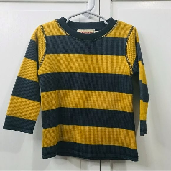 KIDS HEADQUARTERS Yellow Blue Striped Sweater Size 24M
