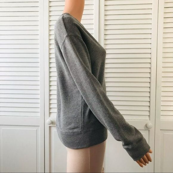 HOLLISTER Gray Scoop Neck Sweater Size S
