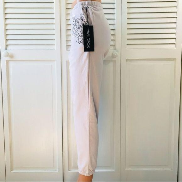 *NEW* WILDFOX Light Pink Blooms Rory Pant Size S