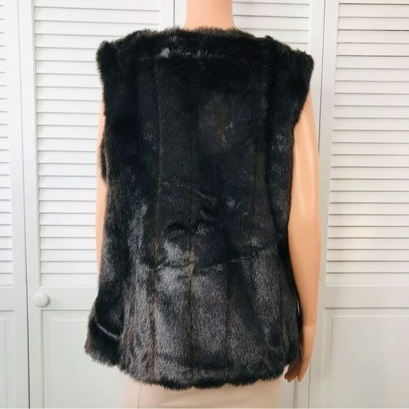 LANE BRYANT Brown Faux Fur Vest Size 14/16