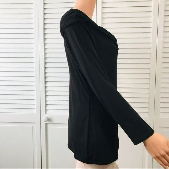 *NEW* WHITE HOUSE BLACK MARKET Black Foldover Top