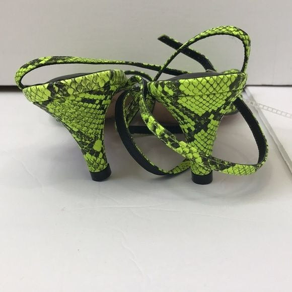 FREE PEOPLE Green Black Salina Strappy Heeled Sandals Size 36
