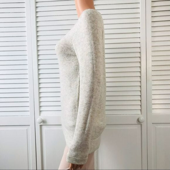 LOFT Cream Acrylic Blend Open Back Sweater Size XS