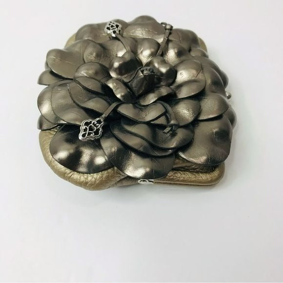 DON VINCENT Metallic Flower Avalon Bay Coin Purse