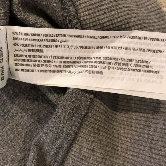 HOLLISTER Gray Scoop Neck Sweater Size S