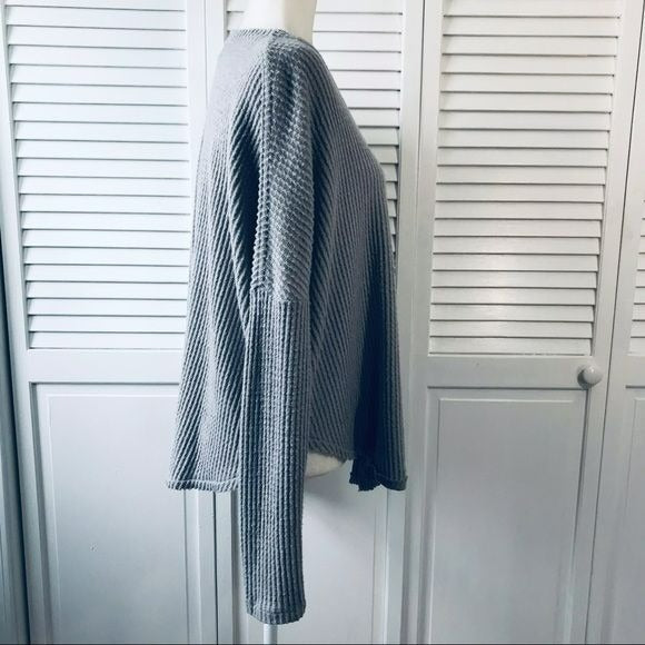 OUT FROM UNDER Gray V-Neck Button Down Oversized Cardigan Sweater
