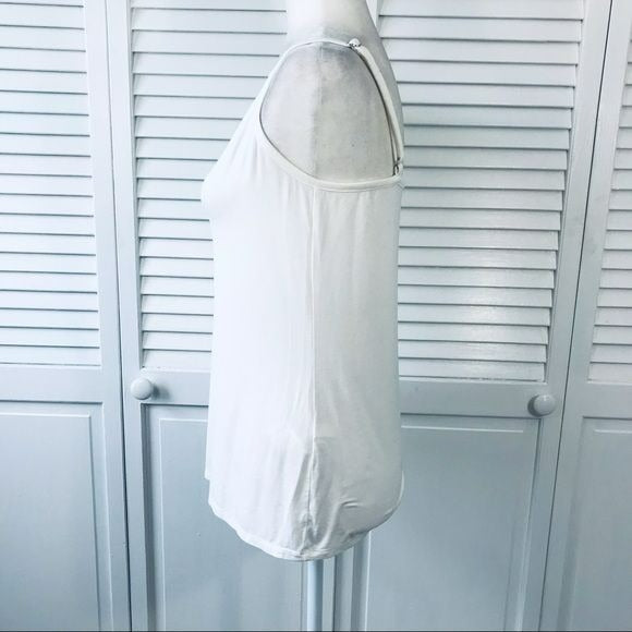 WHITE HOUSE BLACK MARKET White Spaghetti Strap Shirt
