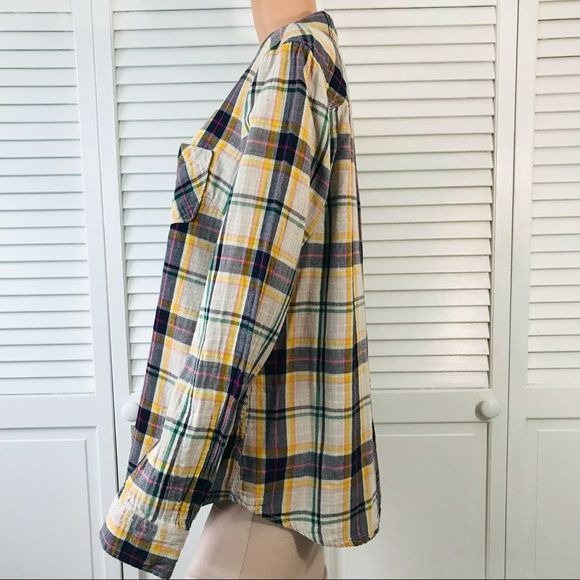MERONA White Plaid Button Down Shirt