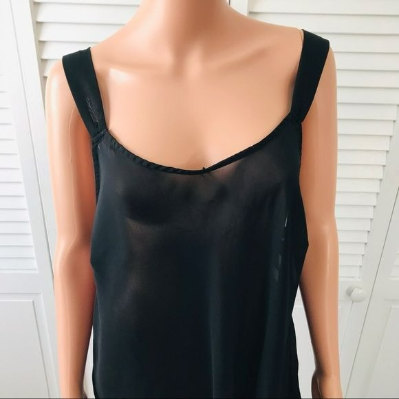LANE BRYANT Black Sheer Tank Top Size 18/20W