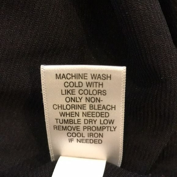 CROFT & BARROW Scoop Neck Black White Short Sleeve Shirt