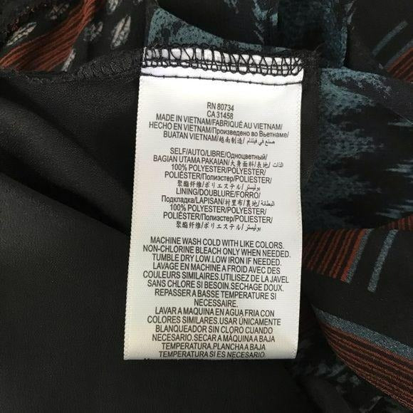 BCBGENERATION Aztec Print Sheer long Sleeve Top Size XS