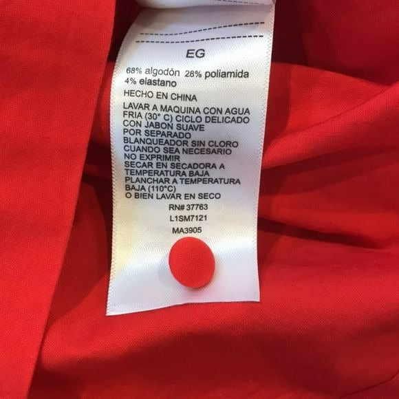 LAUNDRY By Shelli Segal Red Long Sleeve Top Size XL
