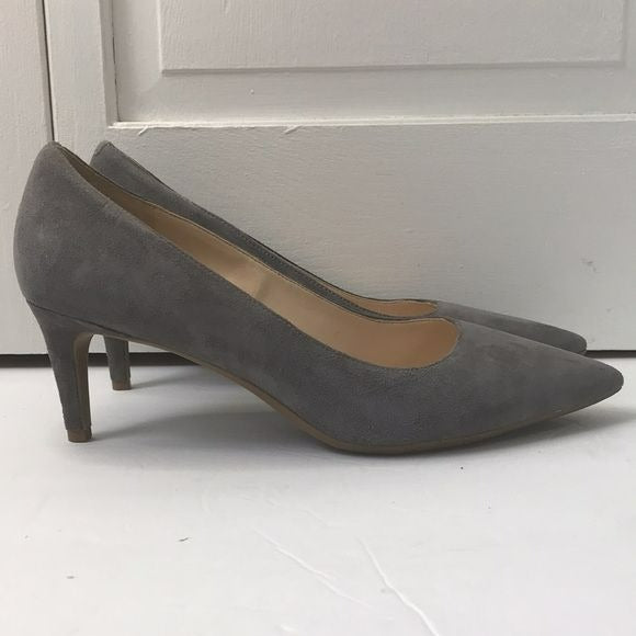 NINE WEST Gray Suede 9 Technology Pointed Toe Heels Size 8.5M