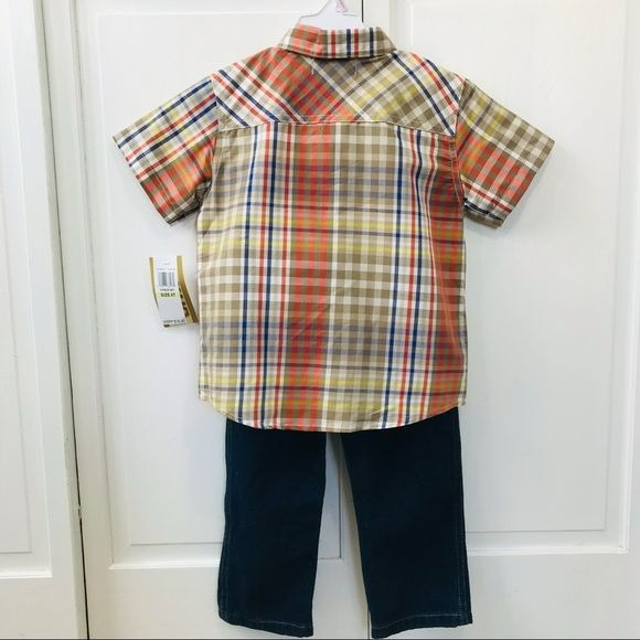 KIDS HEADQUARTERS Plaid Two Piece Set Size 4T