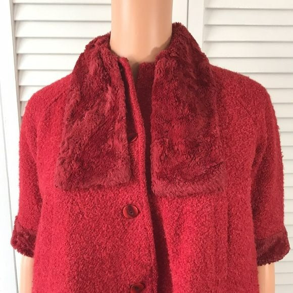 SARAH LOUISE Red Vintage Short Sleeve Jacket Size S