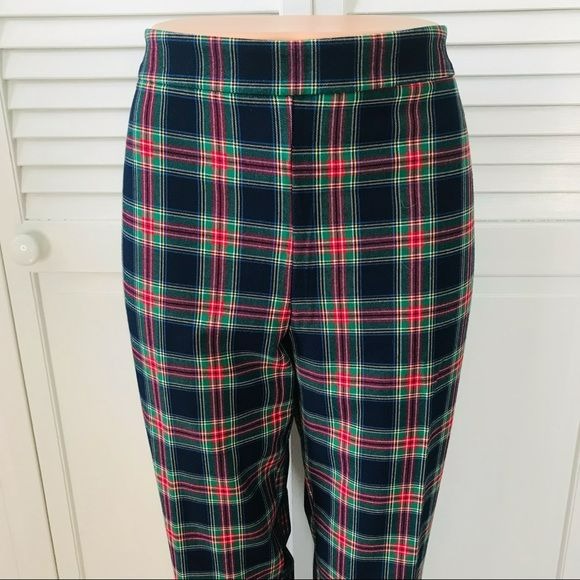TALBOTS Plaid Chatham Ankle Pants Size 14P