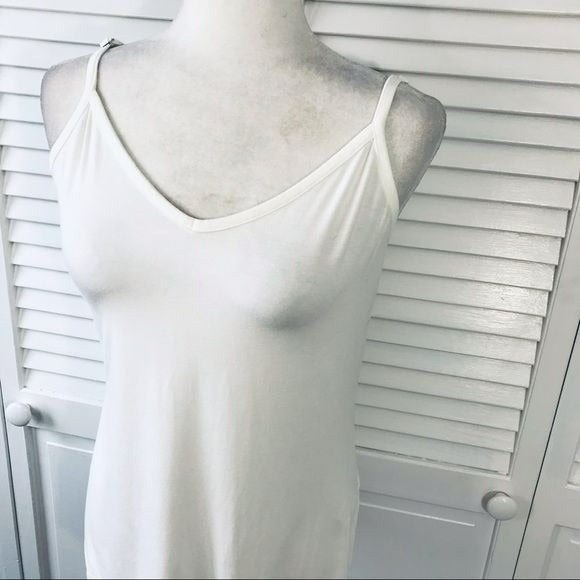WHITE HOUSE BLACK MARKET White Spaghetti Strap Shirt