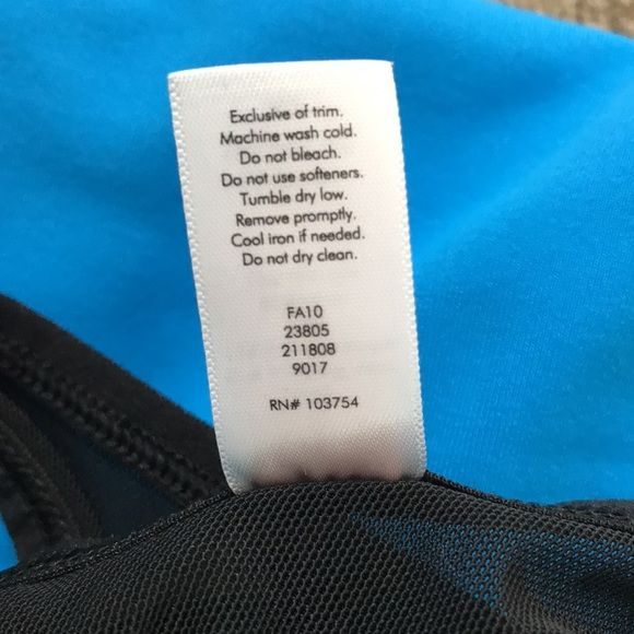 LUCY Blue Black Racerback Tank Top Size XS