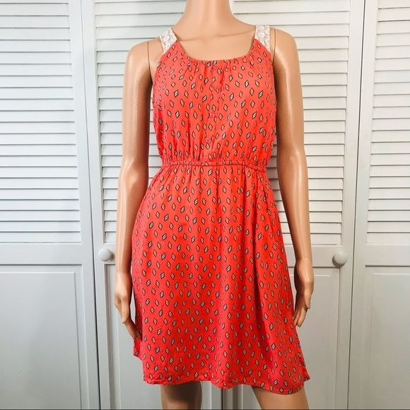 MOSSIMO SUPPLY CO Orange Sleeveless Dress Size S