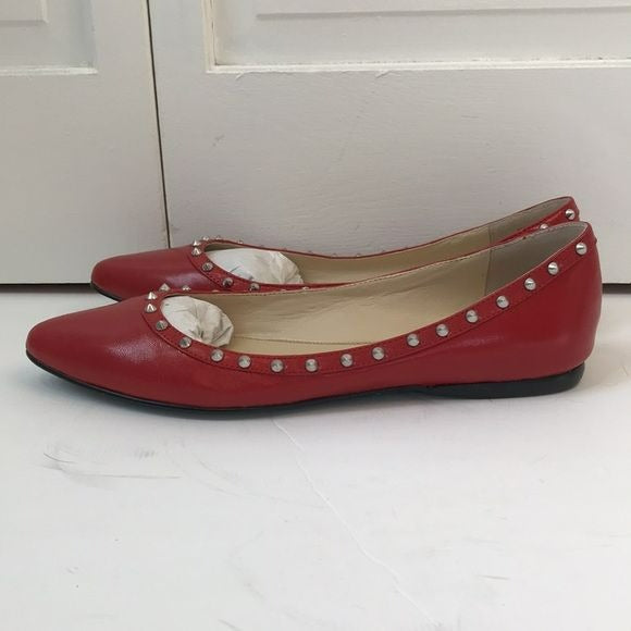 NINE WEST Red Raffi Flats Size 9M