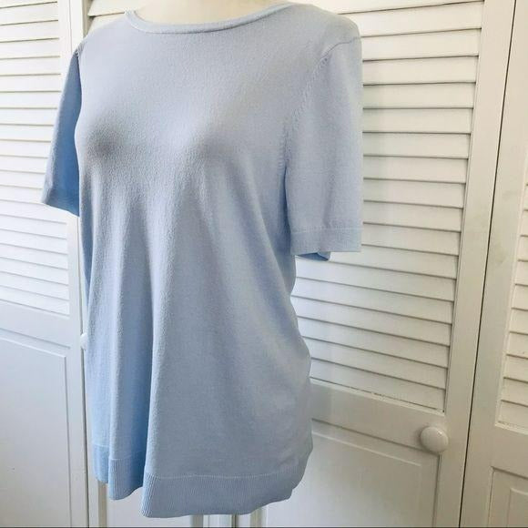 *NEW* LOFT Baby Blue Short Sleeve Sweater Size S