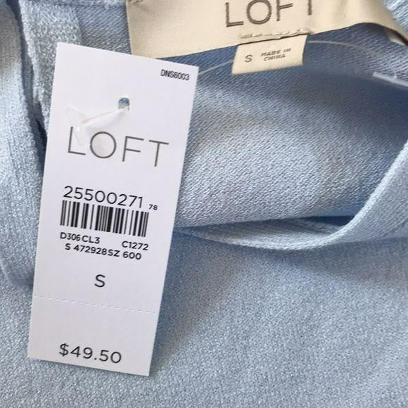 *NEW* LOFT Baby Blue Short Sleeve Sweater Size S