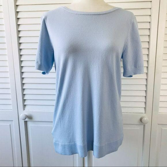 *NEW* LOFT Baby Blue Short Sleeve Sweater Size S