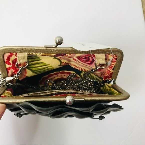 DON VINCENT Metallic Flower Avalon Bay Coin Purse