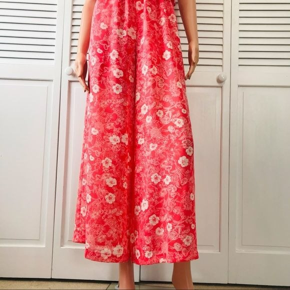 A LOVES A Coral Floral Ruffle Sleeveless Wide Leg Jumpsuit Size XS (new with tags)