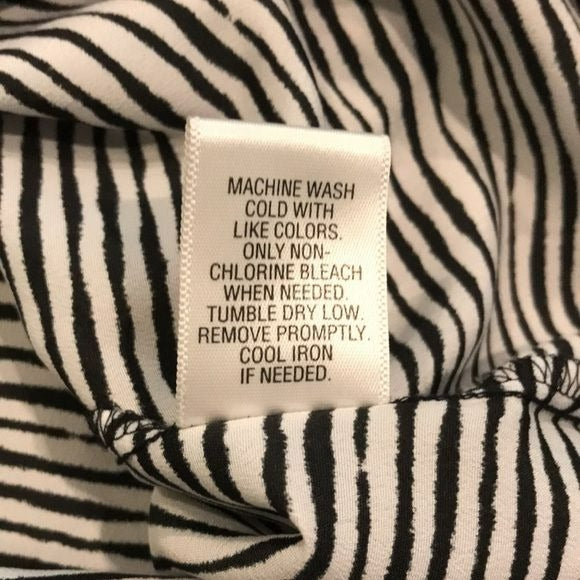 APT. 9 Black White Striped Short Sleeve Blouse