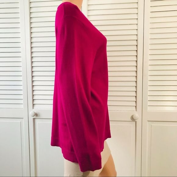 IM NYC Isaac Mizrahi Pink Scoop Neck Sweater Size XL